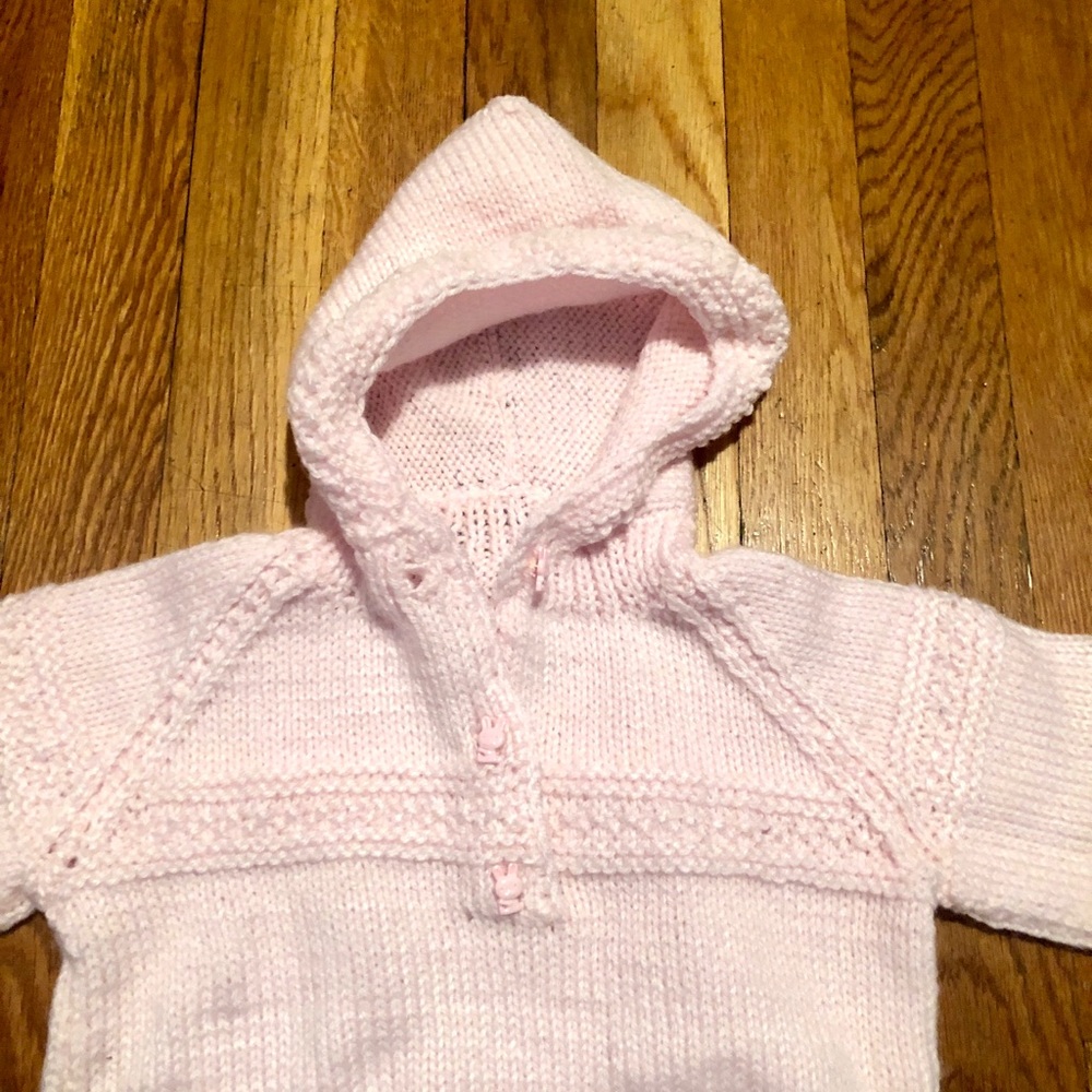Adorable Hand Knit Hoodie Sweater